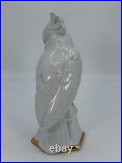 VTG Carl Scheidig Germany Porcelain Cockatoo Bird Figurine RARE