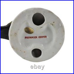 VTG Frederick Cooper Black Teal Pink & Gold Ceramic Bird Figurine Standing Macau