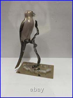 VTG Giulia Mangani for Oggetti Hand Painted Porcelain, Metal Bird Sculpture 12