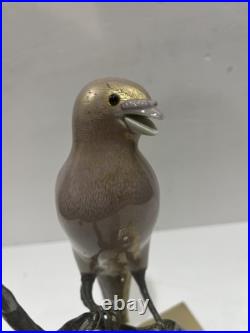 VTG Giulia Mangani for Oggetti Hand Painted Porcelain, Metal Bird Sculpture 12