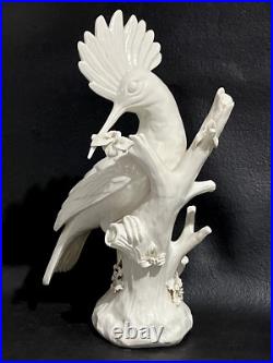 VTG Italian Porcelain for Paul Hanson HOOPOE BIRD Figurine 12 3/4 Ivory Glaze
