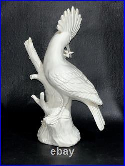 VTG Italian Porcelain for Paul Hanson HOOPOE BIRD Figurine 12 3/4 Ivory Glaze