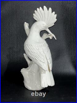 VTG Italian Porcelain for Paul Hanson HOOPOE BIRD Figurine 12 3/4 Ivory Glaze