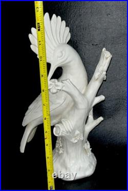 VTG Italian Porcelain for Paul Hanson HOOPOE BIRD Figurine 12 3/4 Ivory Glaze