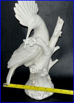 VTG Italian Porcelain for Paul Hanson HOOPOE BIRD Figurine 12 3/4 Ivory Glaze