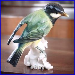 VTG Karl Ens Porcelain Yellow Wagtail Bird Figurines on Rock Branch Germany READ