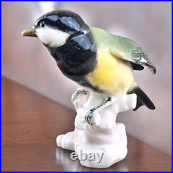 VTG Karl Ens Porcelain Yellow Wagtail Bird Figurines on Rock Branch Germany READ