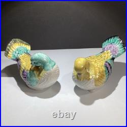 VTG Pair Of Fine Japanese Hand-Painted Porcelain Birds Figurines