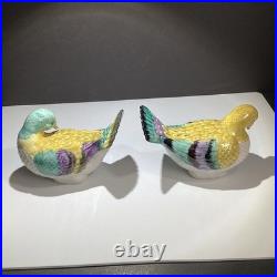 VTG Pair Of Fine Japanese Hand-Painted Porcelain Birds Figurines
