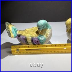 VTG Pair Of Fine Japanese Hand-Painted Porcelain Birds Figurines