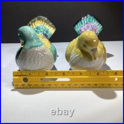 VTG Pair Of Fine Japanese Hand-Painted Porcelain Birds Figurines