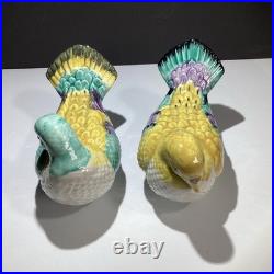 VTG Pair Of Fine Japanese Hand-Painted Porcelain Birds Figurines