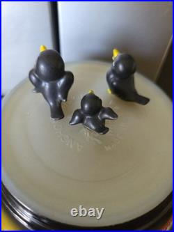 VTG RARE Josef Originals Miniature Family Of 3 Black Crow Birds Japan