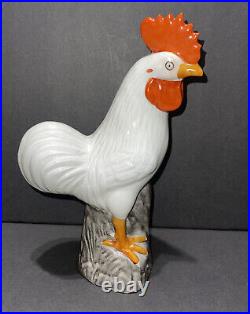 VTg Chinese Export Porcelain Roosters Cockerels Statues Birds Qing/Republic 12