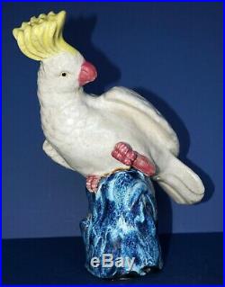 Very Old Item Shiwan Porcelain Cockatoo Unique Character Old Stock