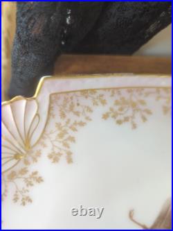 Victorian Limoges Set 4 Game Bird Pink B &D Porcelain Plates Hand Painted