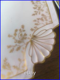 Victorian Limoges Set 4 Game Bird Pink B &D Porcelain Plates Hand Painted