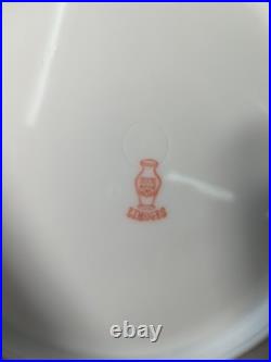 Victorian Limoges Set 4 Game Bird Pink B &D Porcelain Plates Hand Painted