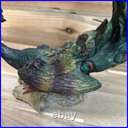 VintageMontecelina Collection Porcelain Resin Pruning Peacock RARE