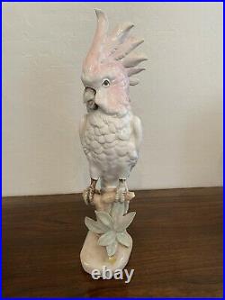 Vintage 16 Royal Dux Cockatoo Parrot Porcelain Statue Czechoslovakia Czech