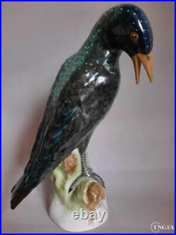 Vintage 1940s Porcelain Statue Bird Figure Figurine KPM Signed Germany Hand Art