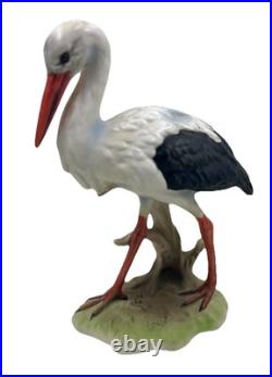 Vintage 1977 Goebel W Germany Hand Painted White Stork Figurine 6.5