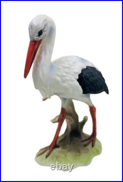 Vintage 1977 Goebel W Germany Hand Painted White Stork Figurine 6.5