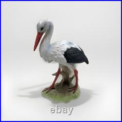 Vintage 1977 Goebel W Germany Hand Painted White Stork Figurine 6.5