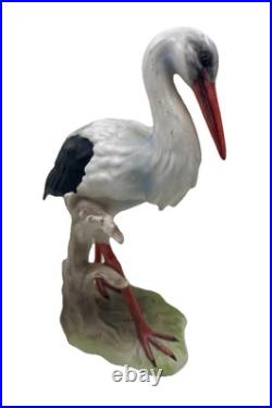 Vintage 1977 Goebel W Germany Hand Painted White Stork Figurine 6.5