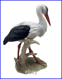 Vintage 1977 Goebel W Germany Hand Painted White Stork Figurine 6.5