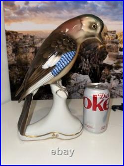 Vintage 7 Behscherzer Bavaria Hand Painted Bird Figurine Germany Grey Wagtail