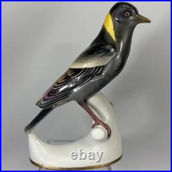 Vintage 7 Behscherzer Bavaria Hand Painted Bird Figurine Germany Grey Wagtail