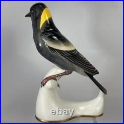 Vintage 7 Behscherzer Bavaria Hand Painted Bird Figurine Germany Grey Wagtail