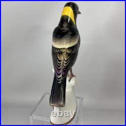 Vintage 7 Behscherzer Bavaria Hand Painted Bird Figurine Germany Grey Wagtail