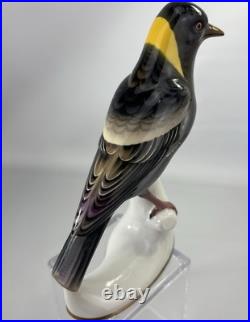 Vintage 7 Behscherzer Bavaria Hand Painted Bird Figurine Germany Grey Wagtail
