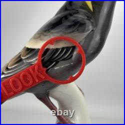 Vintage 7 Behscherzer Bavaria Hand Painted Bird Figurine Germany Grey Wagtail