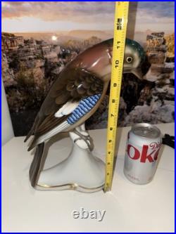Vintage 7 Behscherzer Bavaria Hand Painted Bird Figurine Germany Grey Wagtail