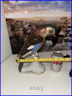Vintage 7 Behscherzer Bavaria Hand Painted Bird Figurine Germany Grey Wagtail