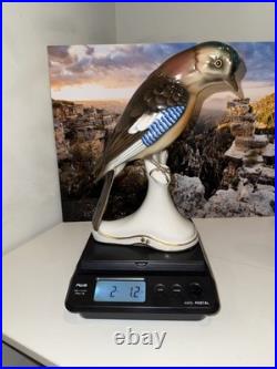 Vintage 7 Behscherzer Bavaria Hand Painted Bird Figurine Germany Grey Wagtail