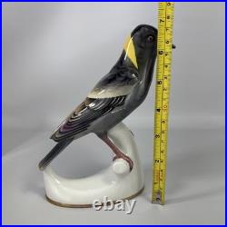 Vintage 7 Behscherzer Bavaria Hand Painted Bird Figurine Germany Grey Wagtail