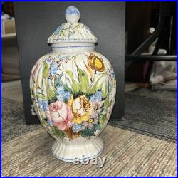Vintage A. ZEN Nove VIETATA NOVE ITALIAN Hand Painted Lidded Jar RARE