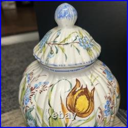 Vintage A. ZEN Nove VIETATA NOVE ITALIAN Hand Painted Lidded Jar RARE
