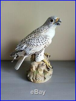 Vintage Andrea by Sadek Gyrfalcon Bird Porcelain Figurine Statue