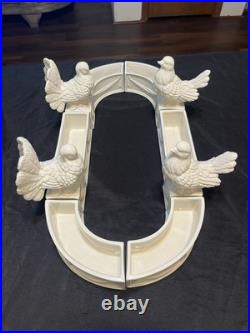 Vintage Ardalt Lenwile Bird Posy Ring Centerpiece Center De Table Wedding Doves