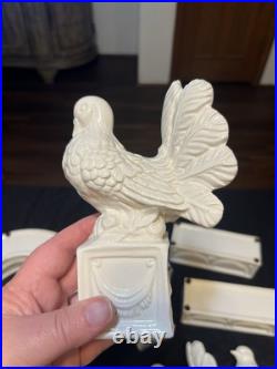 Vintage Ardalt Lenwile Bird Posy Ring Centerpiece Center De Table Wedding Doves