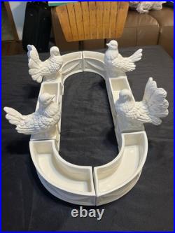 Vintage Ardalt Lenwile Bird Posy Ring Centerpiece Center De Table Wedding Doves