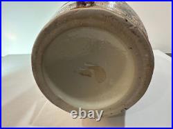 Vintage Asian Satsuma Porcelain Temple Floral Bird 24 Tall Vase 12 Pounds