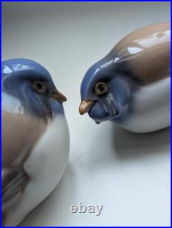 Vintage Bing & Grondahl Porcelain Pair of Titmouse Bird Figurines 1633 & 1635