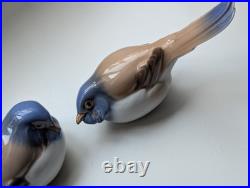 Vintage Bing & Grondahl Porcelain Pair of Titmouse Bird Figurines 1633 & 1635