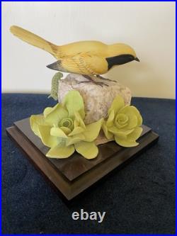 Vintage Bird Yellow Warbler Signed M. E. Moussalli